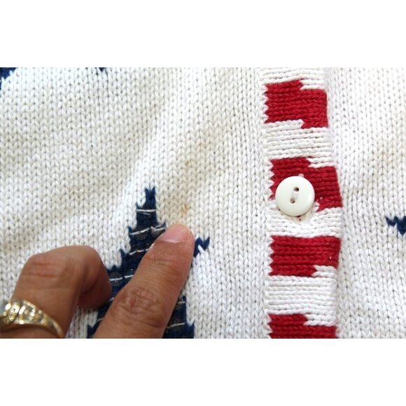 Quacker Factory Stars sequins Patriotic American Flag Sweater 3X Short Sleeve - Picture 11 of 11